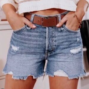 NWOT We the Free distressed hi rise denim shorts